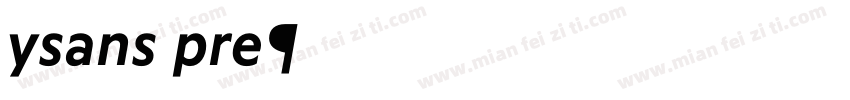 ysans pro字体转换